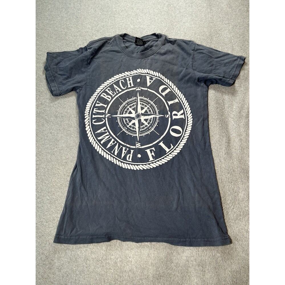 Panama Florida T Shirt Mens Small Sunsations City Beach Blue Big Logo Tropical